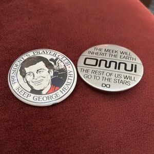 Vintage Silver Button Set RARE 1988